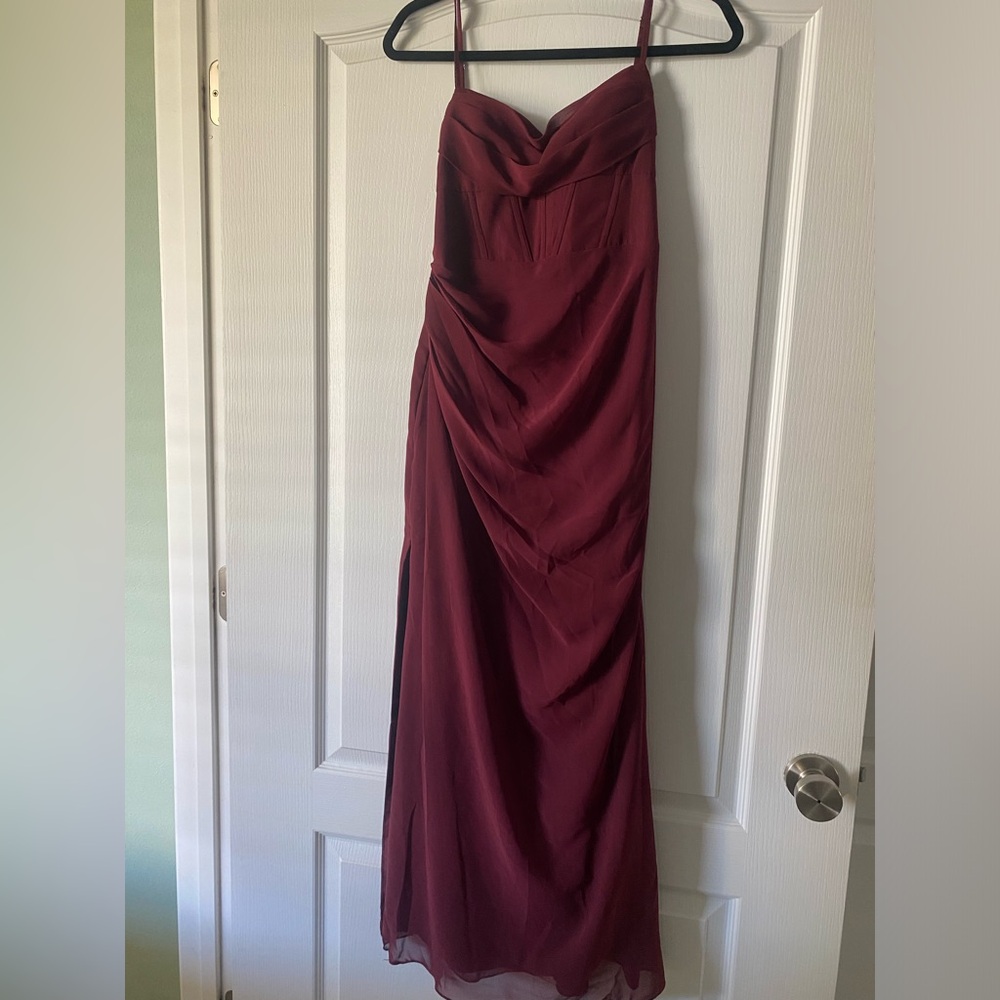 Corseted chiffon dress Azazie x Kendall - Picture 6 of 7